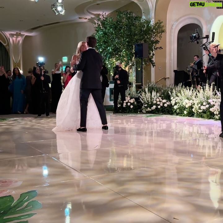 Emily Calandrelli Instagram - A black tie affair at a real life Bridgerton-level wedding. We had to piece together childcare to make it work so that we could both come and we’re so grateful to family and caretakers who all came together to allow us to experience this beautiful wedding. Congratulations to the most beautiful couple @mack_harper_ 👰🏼♀️ and @f.h.mcgregor 🤵🏻♂️