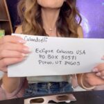Emily Calandrelli Instagram - Here’s what you can do with your eclipse glasses! 👓 1) 💌mail them to @eclipse.glasses! US-made eclipse glasses can be mailed to: Eclipse Glasses USA PO BOX 50571 Provo, UT 84605 2) 🏃🏻‍♀️drop them off at a Warby Parker near you by April 30th. @astronomerswithoutbordersorg will pick them up and donate them to educators and families where an eclipse is happening 3) ♻️you could also recycle them: just take out the lenses (toss those in the trash) and recycle the cardboard! #solareclipse