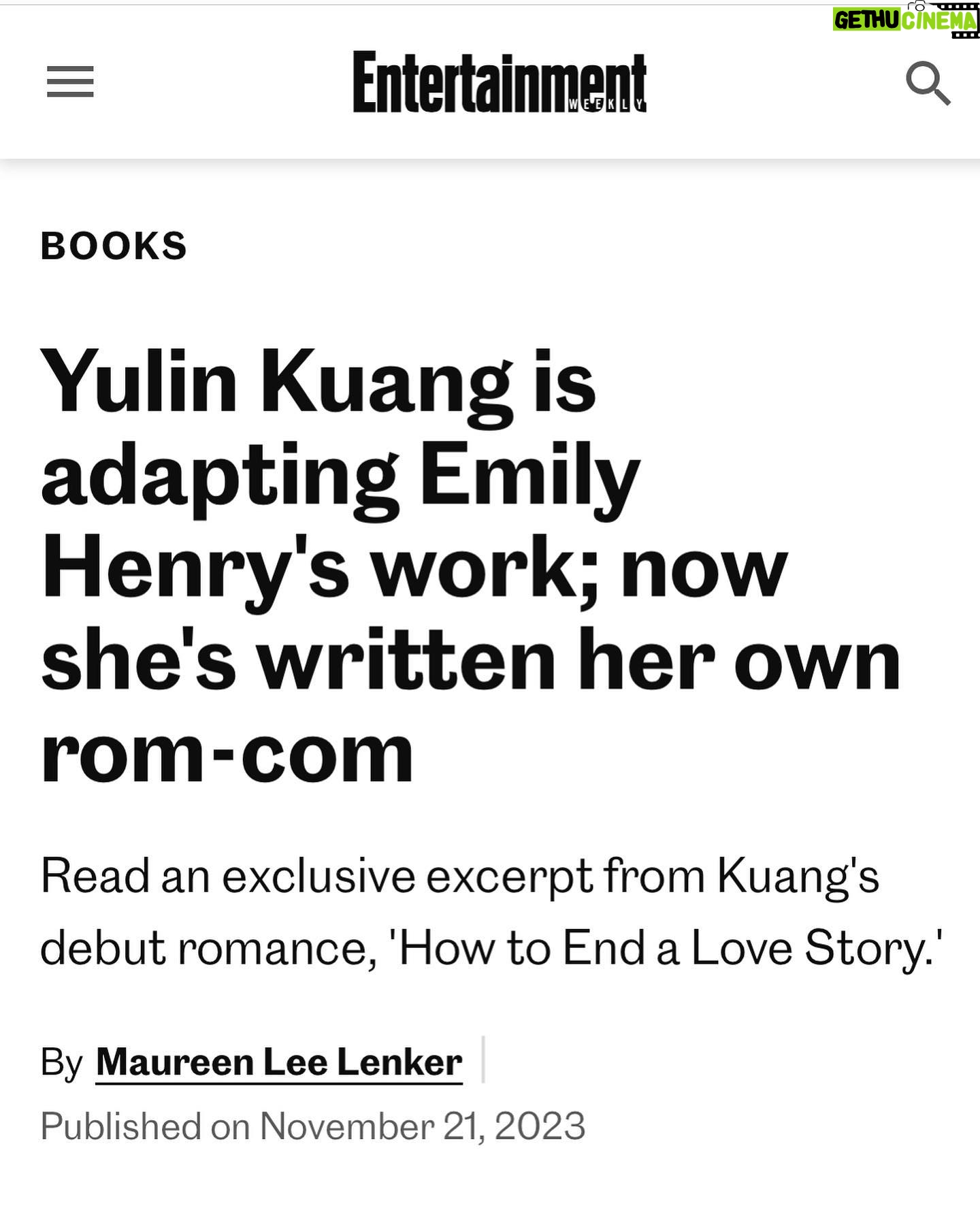 Emily Henry Instagram - Meet Helen and Grant. Full excerpt in @entertainmentweekly today 🕶️🍸
