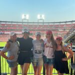 Emily Henry Instagram - Thank you all so much for coming out last night to Busch Stadium for the pre-game book club. This was one of the most special days for me of the last five years. There are no words for what it was like to get to meet so many of you. Thank you for driving and flying from all over, and for beautiful friendship bracelets, and for your letters and pencils, and for wearing your rodeo and Goode Books and Sunshine Falls Gear. It was a joy and an honor to sweat on you. A huge thank you to the Cardinals for the invitation, @juliepens for being the perfect in-conversation partner, @abergeron11 @dachejordan @daniellekeir_ and @tayhaggerty for being there for every moment of it!! I did not face my greatest fear (throwing an opening pitch) but I did face my second greatest fear (high-fiving a mascot), and that’s not nothing. 💙💙💙💙💙💜💜💜💜💜