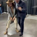Emily Swallow Instagram - We’re hoping we get points for effort and enthusiasm, cause our accuracy is not top notch. I told @thegiancarloesposito about my floss-off with @therealkateesackhoff and he couldn’t resist the challenge. I love this man for his joy and silliness…and can we talk about his STYLE??? Maybe this is how Mandalorians should settle all their disputes. Hats: @penmanhats #floss #danceparty #rogerrabbit #dancelessons #thisistheway #thearmorer #moffgideon #thisistheway #fanexpo #fanexpoportland #snowedin