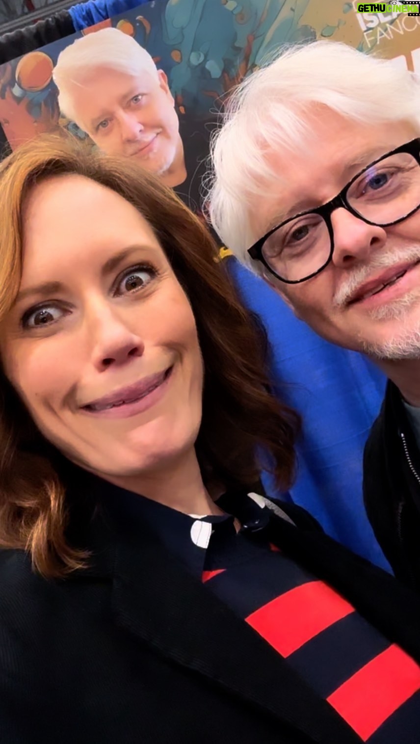 Emily Swallow Instagram - Could this invitation to come see @davefoley and me at @islandfancon be giving any more Canadian politeness? We will be absolutely pleasant if you come out to see us today in #Langford. Dave is a legend, so I wanna know- what’s your favorite @kithonline sketch? Comment below 👇 Also here- @jessdarrow_ @thorbjornsson @forrestgriffin @jon_cor and a ton of talented artists and vendors! #thisistheway #comiccon #vancouverisland #victoria #britishcolumbia #polite #kidsinthehall #davefoley #emilyswallow