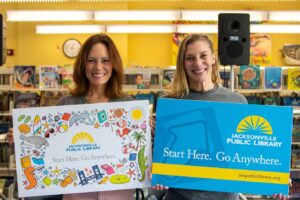 Emily Swallow Instagram - Y’all, if you’re ever invited to story time with @therealkateesackhoff, go!  We got to read to some foundlings at @jaxlibrary while we were in town  for @collectiveconvention.  She had laryngitis but that did not stop her!

Also- the entrance to the children’s section is magical.  I wanted to stay there listening to forest sounds all day!

#tbt #throwback #thisistheway #forthefoundlings #emilyswallow #kateesackhoff #girlpower #storytime #dropeverythingandread #library