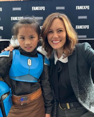 Emily Swallow Instagram - Some of my fave moments from @fanexposf:
- exposing the realities of how Bo and The Armorer spend their time now that peace reigns on Mandalore
- prom photos with Carl
- amazing Armorer and Bo Katan cosplay, including Bo KaPeep 🐑
- Fangirling over Tem, Daniel and Vivien
- a happy smile on my face because @officialcarlyking moderated such an awesome panel 

What an incredible weekend!  Thank you everyone for your beautiful welcome.  See you next time!

#thisistheway #fanexpo #comiccon #floss #emilyswallow #kateesackhoff #carlweathers #temuramorrison #daniellogan #vivienlyrablair #cosplay #bokatan #thearmorer #themandalorian
