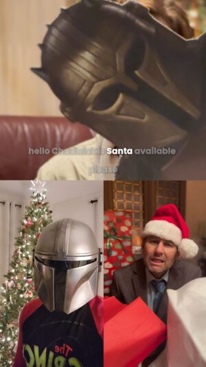 Emily Swallow Instagram - Chadwick the elf is always such a pleasure to work with 😆
Merry Christmas everyone! 🎅🎄🎁
.
@bigeswallz as herself and The Cutout Armorer
@nomad.props as holiday casual Din Djarin
@chadkimball76 as Chadwick, Santa's Executive Assistant
.
#themandalorian #thearmorer #grogu #santaclaus #santaselves #christmas