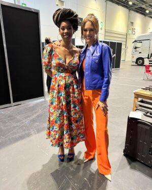 Emily Swallow Instagram - #Throwback to a year ago when I had so much fun at @starwarscelebration that I lost my voice!  That didn’t stop me from strutting down the runway with the @belgian_prop_crew, fawning over @warwickadavis, kickin’ it with @krystinaarielle and trying to keep @thegiancarloesposito and @carlweathers from stealing all the shots.  We even celebrated @therealkateesackhoff’s bday with a cake of…well, her. 

The best part was having @breewelchandhenry with me the whole weekend!

Let’s do it again in Japan, shall we?

#armorerapproved #thisistheway #tbt #throwbackthursday #london #starwarscelebration #themandalorian #glam