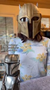 Emily Swallow Instagram - would have been nice to know this last week 😕 it's not every day you face time with the REAL Armorer! @bigeswallz is an absolute gem! #themandalorian #thearmorer #skit #funny #thisistheway