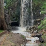 Emily Swallow Instagram - Backyard view on a rainy Saturday… #topanga #waterfall #atmosphericriver #pineappleexpress #rainyday #backyard