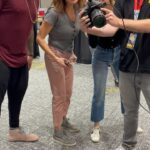 Emily Swallow Instagram - Trying to perfect the art of the #jumpshot with two of my favorite Mandalorians at @collectiveconvention. What Katee lacked in voice she more than made up for with her ups. I, on the other hand, could have used some help from a jet pack. #mandaloriansarestrongertogether #taitfletcher #kateesackhoff #emilyswallow #themandalorian #photoop #jetpack #comiccon #mandomonday