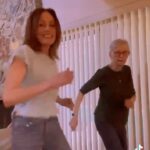 Emily Swallow Instagram - Ma Swallz ain’t scared of no TikTok challenge. She wins for being willing to participate and being ADORABLE. #tiktoktrends #dancebreak #mom #motherdaughter