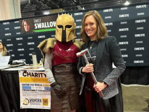 Emily Swallow Instagram - Is there a better place to be on Star Wars Day than at a fan convention?

The joy was absolutely electric.

However, we all know that, no matter how boisterous and confident we may seem on the outside, there could be shadows lurking beneath the surface that no one knows but we ourselves. 

On #thisisthewaywednesday, I want to tell you about a group of fans I met who walk The Way in a real, practical, uplifting way that was truly a day-to-day endeavor.  They’d been talking online for a year, and this convention was their first in-person meeting.  Between them, they knew they were dealing with severe social anxiety, a seizure disorder and other physical and emotional difficulties that might very well keep many people home in isolation.  But they also had something else in common: a desire to trust each other, to practice vulnerability and to support each other.  I saw them multiple times through the weekend in various states of joy and exhaustion, and I heard how they navigated tricky moments including panic attacks.  At the end of the convention, they were tired and ready for rest, but they were SO joyful that they’d had the experience and stuck with each other (and with themselves) through it all.

I am continually inspired by the way all of you lift each other up even with a strength you didn’t know you had.  When we are acting in service to someone we love, we realize we could probably stand to show ourselves that same love, gentleness and courage.  This is the Way.

P.S. I lost track of which of my fabulous Armorers was which, so please forgive me if I’ve mistagged you or didn’t know your handle!  Tag yourselves please!

#mentalhealthawareness #thisistheway #community #comiccon #anxiety #loveoneanother #thearmorer #alwayskeepfighting