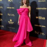 Emily Swallow Instagram - Red carpet photo dump. @hollywoodcreativealliance #astraawards I was nominated with some kick-ass ladies for Best Supporting Actress in a Streaming Drama Series for my work as The Armorer. Thank you to my glam team!!! It sure takes longer to get ready when you’re not covering your head with a helmet… Stylist: @stylebybek HMU: @dannidoesit Dress: @rubinsinger Shoes: @camillagabrieli Clutch: @lalingilondon Jewelry: @sterlingforever @rocklovejewelry @theofficialpandora Arm Candy: @chadkimball76