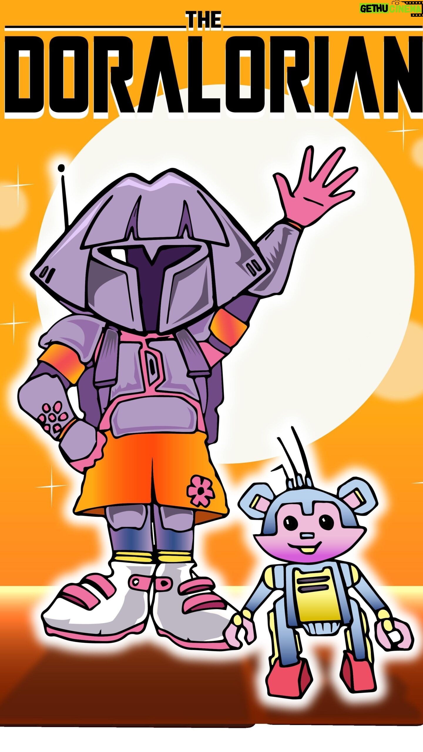 Emily Swallow Instagram - GalaxyCon Columbus is THIS weekend! Who’s bringing an option for our #doralorian contest? See you there! December 1-3 in Columbus, Ohio. Brilliant illustration by @bobbyhenley 🎥 @aaronhanania #thisistheway #themandalorian #doratheexplorer #emilyswallow #kathleenherles #projectrunway #contest #armorerapproved #cosplay #galaxycon #thedoralorian