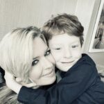 Emily Symons Instagram – Loving my Mother’s Day squeezy cuddles 💙🥰🤗 ➡️ 😂 Love being your Mummy Hen 💙