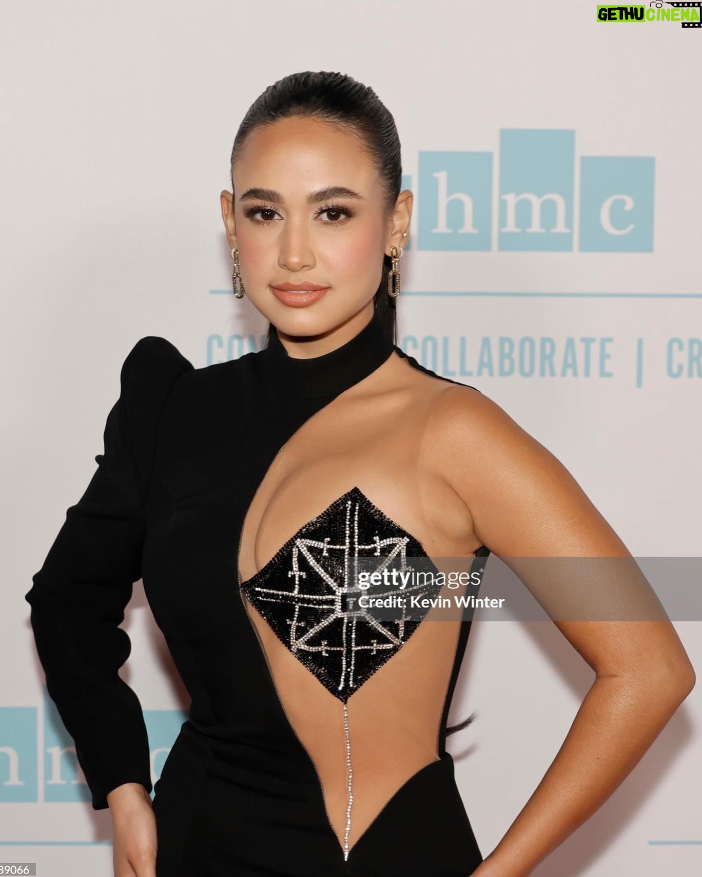 Emily Tosta Instagram - what a beautiful night at the NHMC Impact Awards Gala celebrating the incredible contributions of our latin community🤍 thank you so much @b.v.castillo and @nhmc_org for spotlighting the importance of accurate, fair & positive representation in media! dress by: @temraza glam & hair by: @barbarapferrer styled by: @regardstylehouse @dimitryl special thanks to: @emilia.tosta & @kdproductionsoficial
