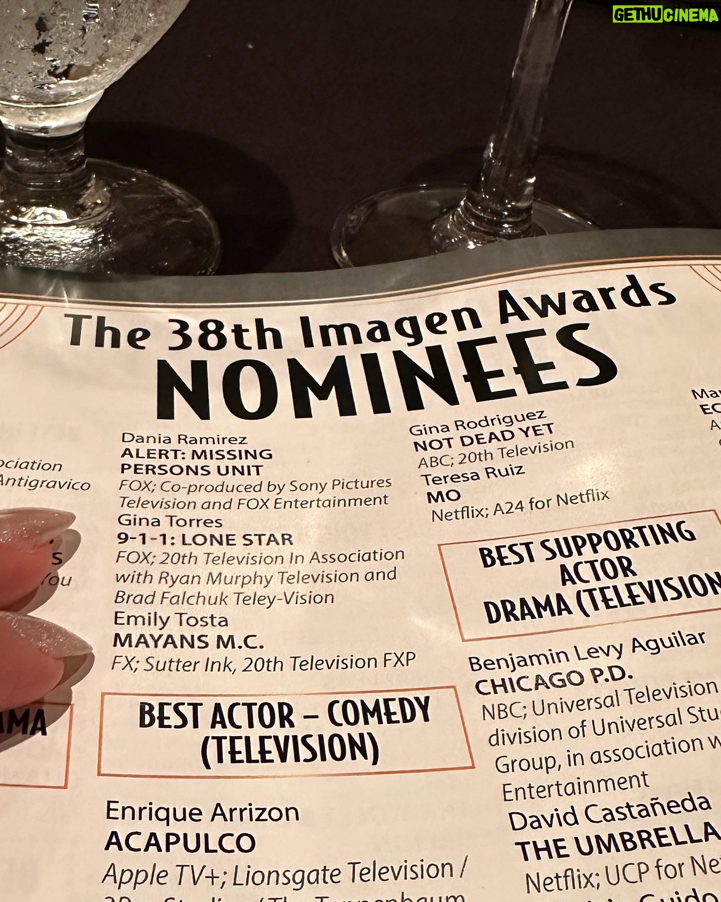Emily Tosta Instagram - nominated amongst women that i truly admire. thank you so much @imagenfound and my @fxnetworks & @mayansfx family🤍 it was a magical night hair & makeup: @barbarapferrer dress: @temraza jewelry: @emilia.tosta stylist: @regardstylehouse @dimitryl