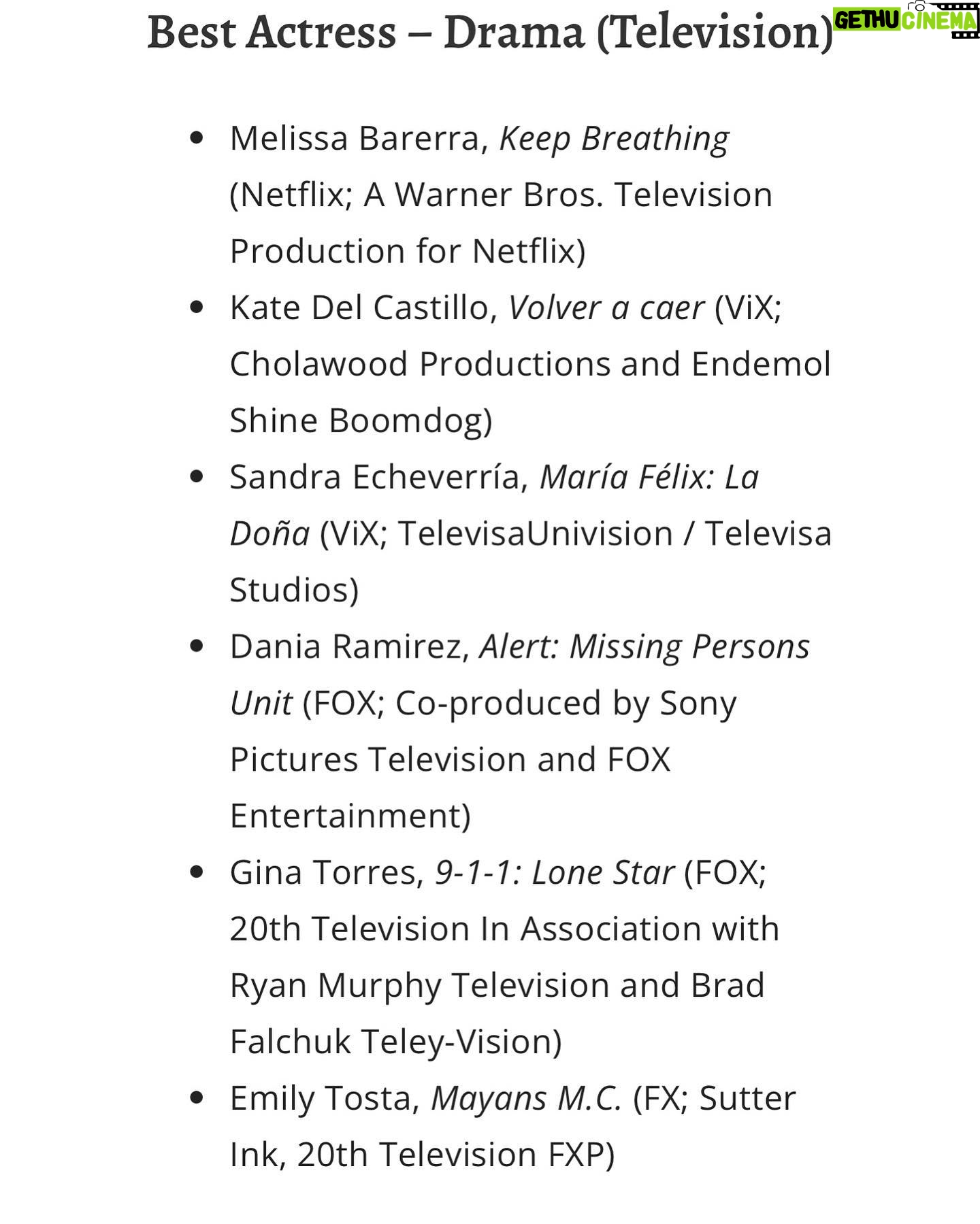 Emily Tosta Instagram - i am so overjoyed to be nominated for an Imagen Award🫶🏽 thank you soo much @imagenfound • proud to represent my @fxnetworks & @mayansfx familia✨ and to my fellow nominees: i literally love and admire all of you🥹 what an honor!