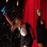 Emily V. Gordon Instagram - “I want the boys to come onstage to something magical, like bubbles.” “Yes, but how?” “Don’t worry, @mikerosenstein and I have got you.” Pics by the incomparable @tylerossity, our former photographer who has so much new fancy equipment and is still just as cool as ever.