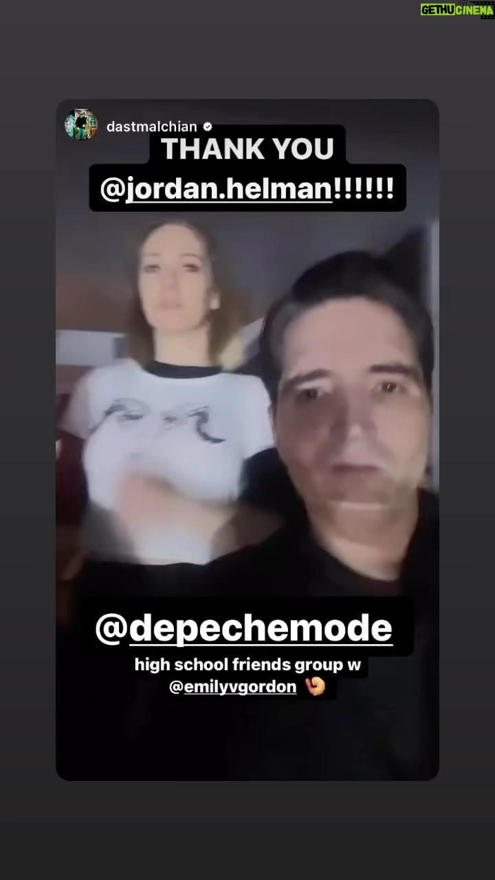 Emily V. Gordon Instagram - #tbt to Dastmalchian, Jordan and myself really living for Depeche Mode a few months back. Love these men. And Depeche Mode.
