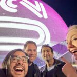 Emily V. Gordon Instagram - Had a ridiculous time seeing U2 at the Sphere with Kumail; Carlos, my best friend of THIRTY years; and his brother Nate. Carlos and I bonded over loving U2 when we were 14 and we finally got to see them together!