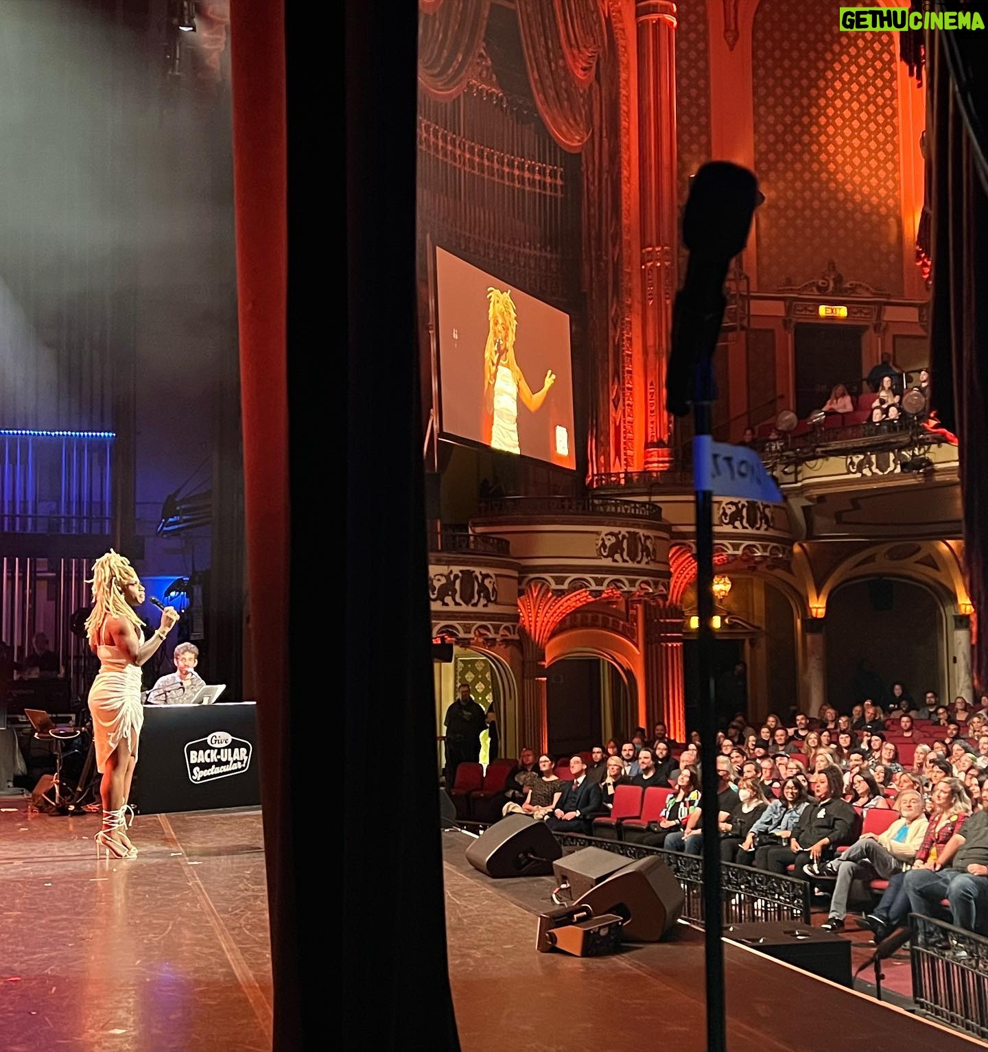 Emily V. Gordon Instagram - The Give Back-ular Spectacular was so fun! 1) Kumail playing a game onstage 2) fake dad Ray Romano doing standup 3) Monet Xchange singing opera You can still donate at @tusctogether or tusctogether.com/spectacular