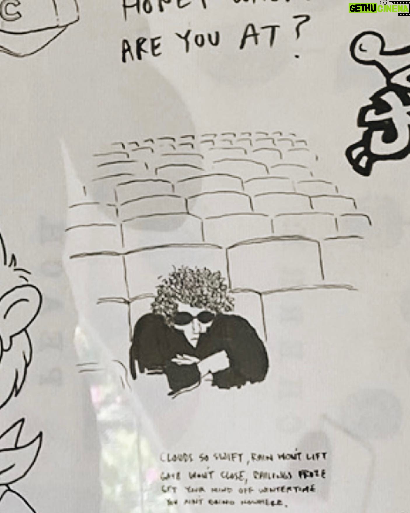 Emily Wickersham Instagram - HBD to the legend Bob Dylan Forever and always my favorite Drawing by @mike_lottie_ 👏🏼