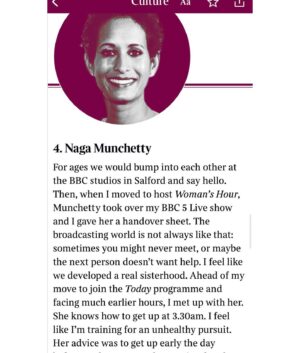 Emma Barnett Instagram - Lovely to do this…. Thank you @timesculture 🙏 
Looking at you @tvnaga @djsaracox @nickferrarilbc Kirsty Young and the late Sir David Frost (and Sir Robin Day). Thank you to you 💪 🎙️ 💪 

#broadcasting #interviewing #influence