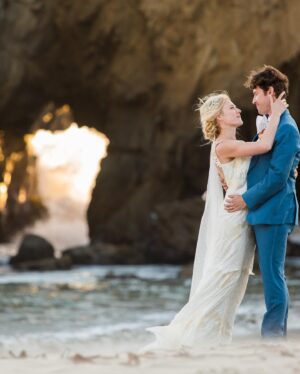 Emma Bell Instagram - People ask why the name Pfeiffer. Understandably a lot of people assume it has to do with a deep love of Michelle Pfeiffer- who is no doubt a goddess amongest us. But the real reason for Pfeiffer is that @camronr and I were married overlooking Pfeiffer beach in Big Sur CA. The majestic coastline and big trees holds a special place in both our hearts separately and together. Plus Julia Pfeiffer Burns was a true bad ass. 

I can’t wait to show Pfeiffer her namesake and have the magic of Big Sur envelop her like it does us. 
🌲✨🌊