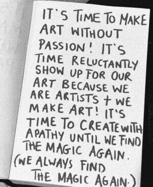 Emma Booth Instagram - Sometimes as artists we need to hear this… It doesn’t always have feel like burning passion when we create… CREATE anyway, the magic will follow… 
✨✨✨✨✨✨✨✨✨✨✨✨✨✨✨✨✨✨✨
.
.
.
.
.
@inspiredtowrite