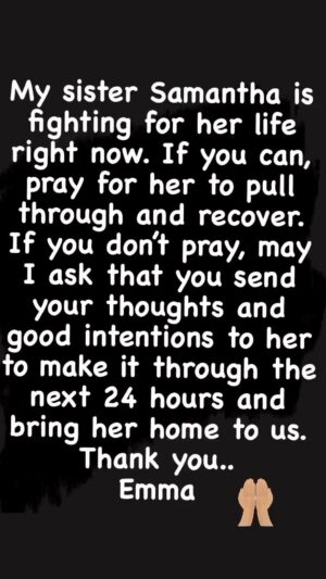 Emma Caulfield Ford Instagram - Pray for my sister