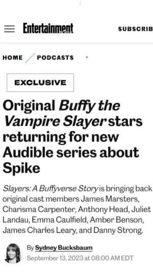 Emma Caulfield Ford Instagram - We’re back baby. Anya has lots to say. 😂 #slayers @audible @entertainmentweekly #buffyverse