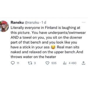 Emma Frans Instagram - Finska twitter är inte imponerade av Andrew Tates flexande i bastun