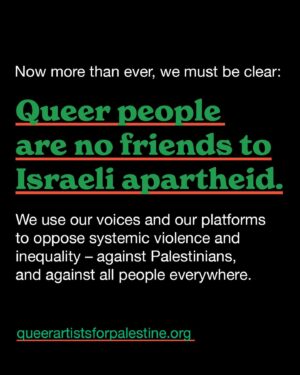 Emma Seligman Instagram - None of us are free until we are all free. Thank you @akkawi.rami for organizing this. Read the full letter at queerartistsforpalestine.org