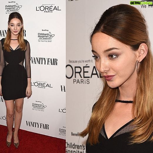 Emma Dumont Instagram - So much fun at #djnight Yay! #vanityfair #loreal Thank you @meghan.prepnpin for my gorgeous hair! Xxx