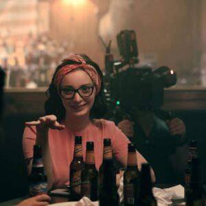 Emma Dumont Instagram - I love my job 🍒🖤🔥 Only one week guys! Til Wrong Turn is out on digital! Fun fact: @vardaanarora and I spent our time off the clock watching as many horror films as possible. Which included The Strangers (1 and 2 in reverse order), the Screams,  Green Room (homework assignment from @rockfordroad), Wrong Turn (1,2 and 6), In the Tall Grass, Haunt, Final Destination (1), Midsommer, the Saws, the Purges and You're Next.
