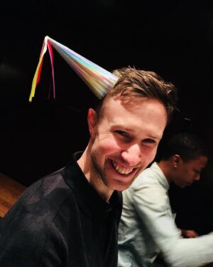 Emma Myles Instagram - Happy birthday to my love, my husband, and my dearest friend. You make me feel like how Taylor Swift feels when she sings about love feelings. I remain forever enchanted to meet you. For anyone wondering what quarantine was like in our house, scroll to last slide. And along the way enjoy the many reasons I adore my Mr. Darcy.
1) He’s chronically 12 years old
2) He’s beloved of Tank Girl
3) He’s fine as hell
4) He stands up for what he believes in
5) He educates himself on the things he doesn’t understand 
6) He’s the only reason I don’t have panic attacks at fancy events
7) He laughs at my stupid jokes
8) He always brings lacroix home
9) This is self explanatory but is also worth pointing out that he became Haley Joel Osment during lockdown.