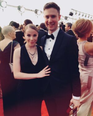 Emma Myles Instagram - Happy birthday to my love, my husband, and my dearest friend. You make me feel like how Taylor Swift feels when she sings about love feelings. I remain forever enchanted to meet you. For anyone wondering what quarantine was like in our house, scroll to last slide. And along the way enjoy the many reasons I adore my Mr. Darcy.
1) He’s chronically 12 years old
2) He’s beloved of Tank Girl
3) He’s fine as hell
4) He stands up for what he believes in
5) He educates himself on the things he doesn’t understand 
6) He’s the only reason I don’t have panic attacks at fancy events
7) He laughs at my stupid jokes
8) He always brings lacroix home
9) This is self explanatory but is also worth pointing out that he became Haley Joel Osment during lockdown.