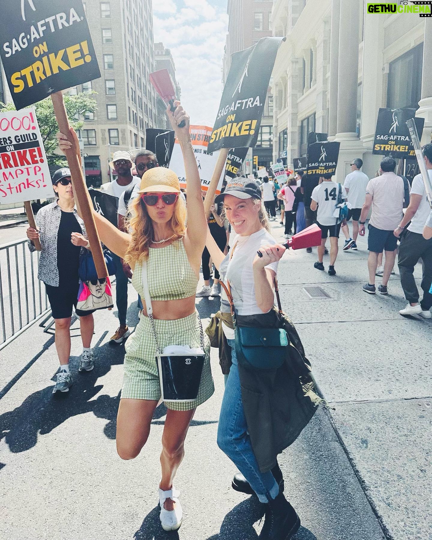 Emma Myles - 3 Likes - If you know anything about me, it’s that if I am anywhere near something that looks like a pole, I turn into Happy Gilmore (slide 2). I also very much enjoy justice. Welcome to my strike era. Special appearance by dream girl @lanibecker