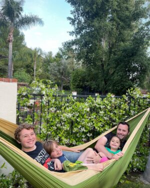 Emme Rylan Instagram - Did @dmoney596 fall out of this hammock when he first tried to get in it? 😂Yes, yes he did. But they cute so it was worth it, right babe?