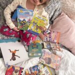 Emme Rylan Instagram - This is how many books Dakota would like me to read to her at bedtime. We LOVE the library but maybe 12 books at bedtime is a tad much. 😂