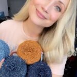 Emme Rylan Instagram - Oh hi #JeansYarn I lovvvvvve you! #crocheting #denim @lionbrandyarn