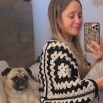 Emme Rylan Instagram - A shrug and a pug. 😬 #crochetersofinstagram #pugsofinstagram