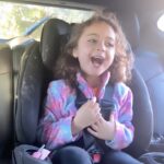 Emme Rylan Instagram - Smooth school drop off! They were late but laughing! Win? Ish? (And yes I do voices for all of the cars around us) (The rear wipers are going for no reason 😂) #momlife #schooldropoff