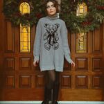 Emmy Perry Instagram - 🧸🖤sweater weather🖤🧸 . . . . . . . . . . #christmas #teddyfresh #holiday #holidayseason #fall #teddybear #sweaterweather #fashion #sweater #fashionblogger #ootd #explorepage #explore #vintage #couquette