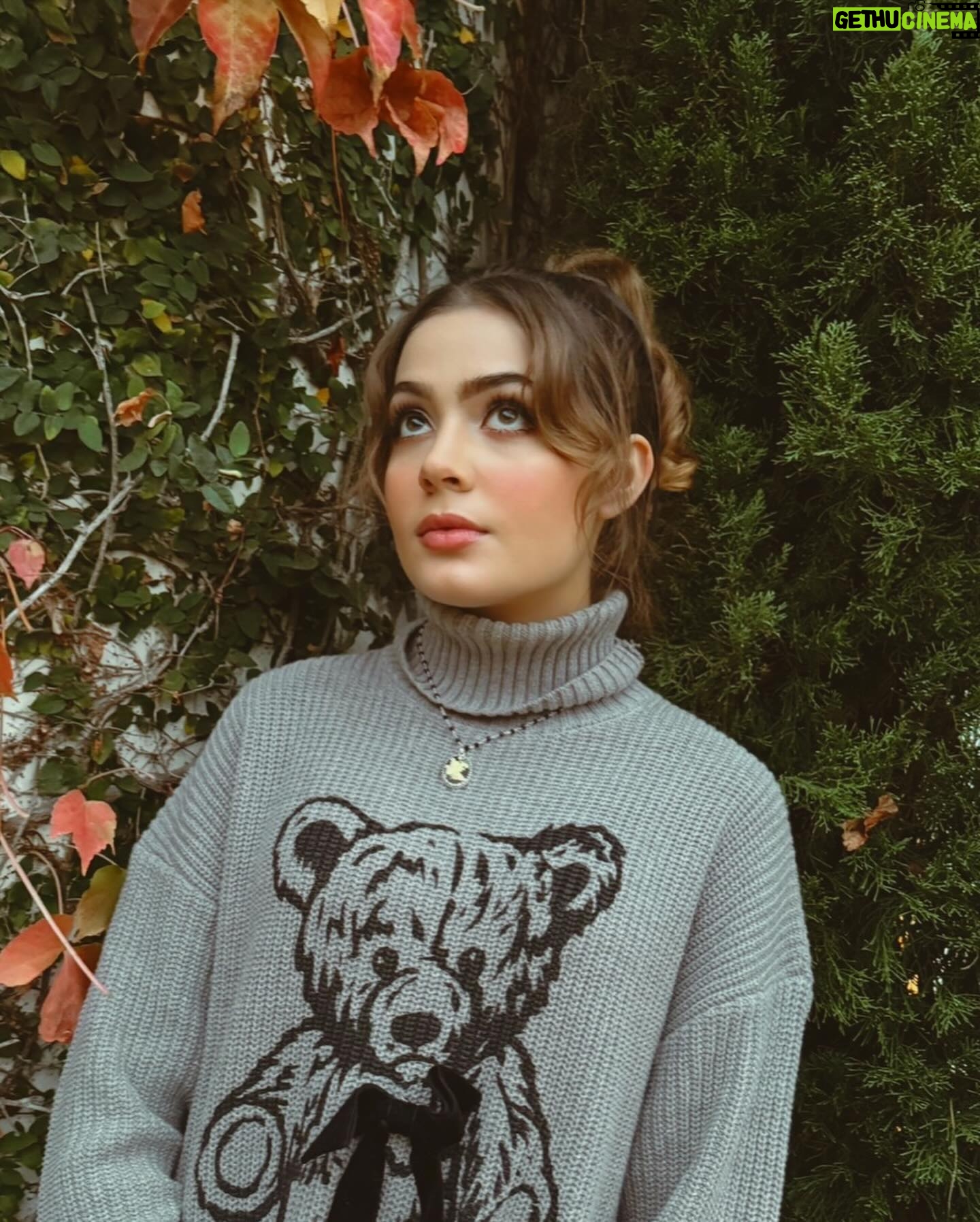 Emmy Perry Instagram - 🧸🖤sweater weather🖤🧸 . . . . . . . . . . #christmas #teddyfresh #holiday #holidayseason #fall #teddybear #sweaterweather #fashion #sweater #fashionblogger #ootd #explorepage #explore #vintage #couquette