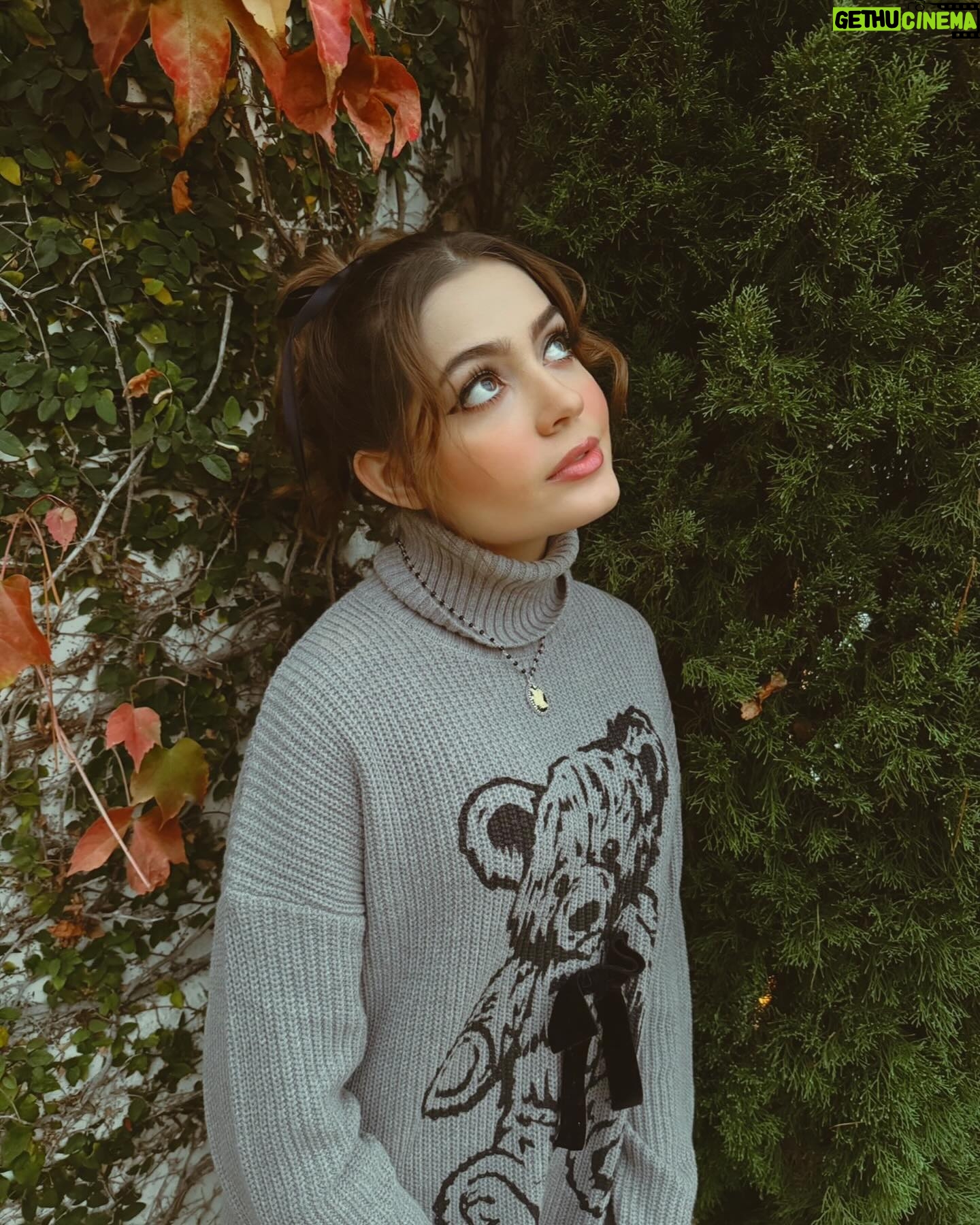 Emmy Perry Instagram - 🧸🖤sweater weather🖤🧸 . . . . . . . . . . #christmas #teddyfresh #holiday #holidayseason #fall #teddybear #sweaterweather #fashion #sweater #fashionblogger #ootd #explorepage #explore #vintage #couquette