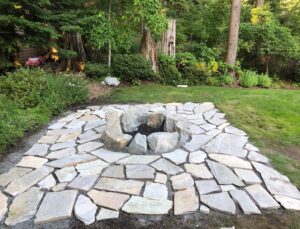 Erica Cerra Instagram - #fire pit update- stones have been laid - seeds sprinkled....now we enjoy! 
#summerfun
#family
#love 
#homeiswheretheheartis