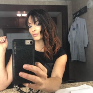 Erica Cerra Instagram - I spy with my little eye. . . #beccafranco #becca #the100season7 #lovethenewlook 
@cw_the100