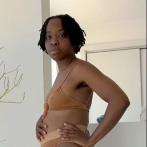 Erica Chidi Cohen Instagram - here’s my body a few days before my surgery, and here’s my body two weeks after all 23 fibroids were removed. i still can’t believe i lived like that for over two years, carrying around the weight of a six-month pregnancy.

what i’ve never shared is how rigoiously i prepared for this surgery. from advocating for the right post-surgery pain control, to the foods i ate for healing, to all the bio-hacking and the extreme rest i forced myself into. recovering from my myomectomy was one of the hardest things i’ve ever done, but it was absolutely worth it. to listen to my whole story, download @learnwithloom today–it's free. 🎧🌸