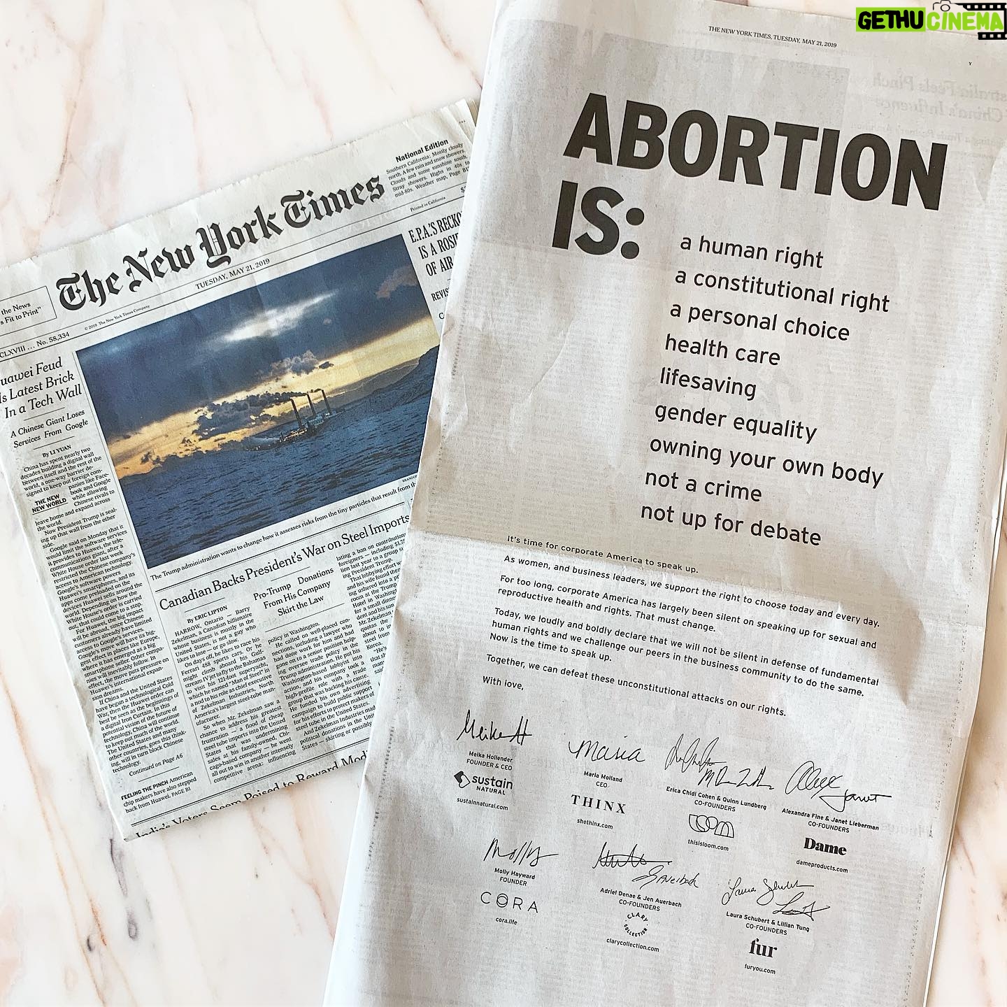 Erica Chidi Cohen - 5.8K Likes - gang — gang — gang — together with @missmeiks @afinehuman @mariamolland @mollyrosehayward @_lauraschubert, ran a full page spread in the @nytimes opposing these deplorable abortion bans • when i was a doula i attended many abortions and saw it as an integral part of reproductive healthcare • as a ceo i believe that your body is your business, the right to terminate a pregnancy belongs in the hands of the pregnant person and not the government — PERIODT!
⠀⠀⠀⠀⠀⠀⠀⠀⠀ ⠀⠀⠀⠀⠀⠀⠀⠀⠀ ⠀⠀⠀⠀⠀⠀⠀⠀⠀ ⠀⠀⠀⠀⠀⠀⠀⠀⠀
today is a day of action against the abortion bans sweeping the nation • 1 in 3 women of reproductive age lives in a state where abortion could be outlawed if roe is overturned. that's 25 million people • stand with us by continuing to donate and speak out • #stopthebans #mybodymybusiness